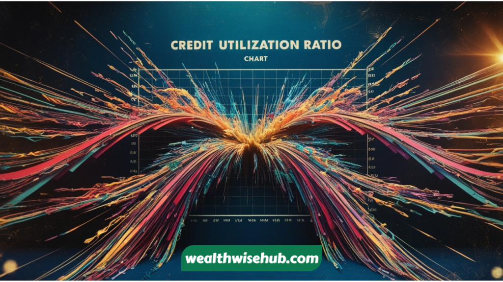 A visual representation of a credit utilization ratio chart.